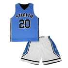 Hot sale custom sublimated reversible kid basketball uniform