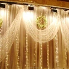 3メートル× 3メートル300 leds屋外クリスマス防水ledストリングの妖精結婚式カーテンライトパーティー結婚式の装飾