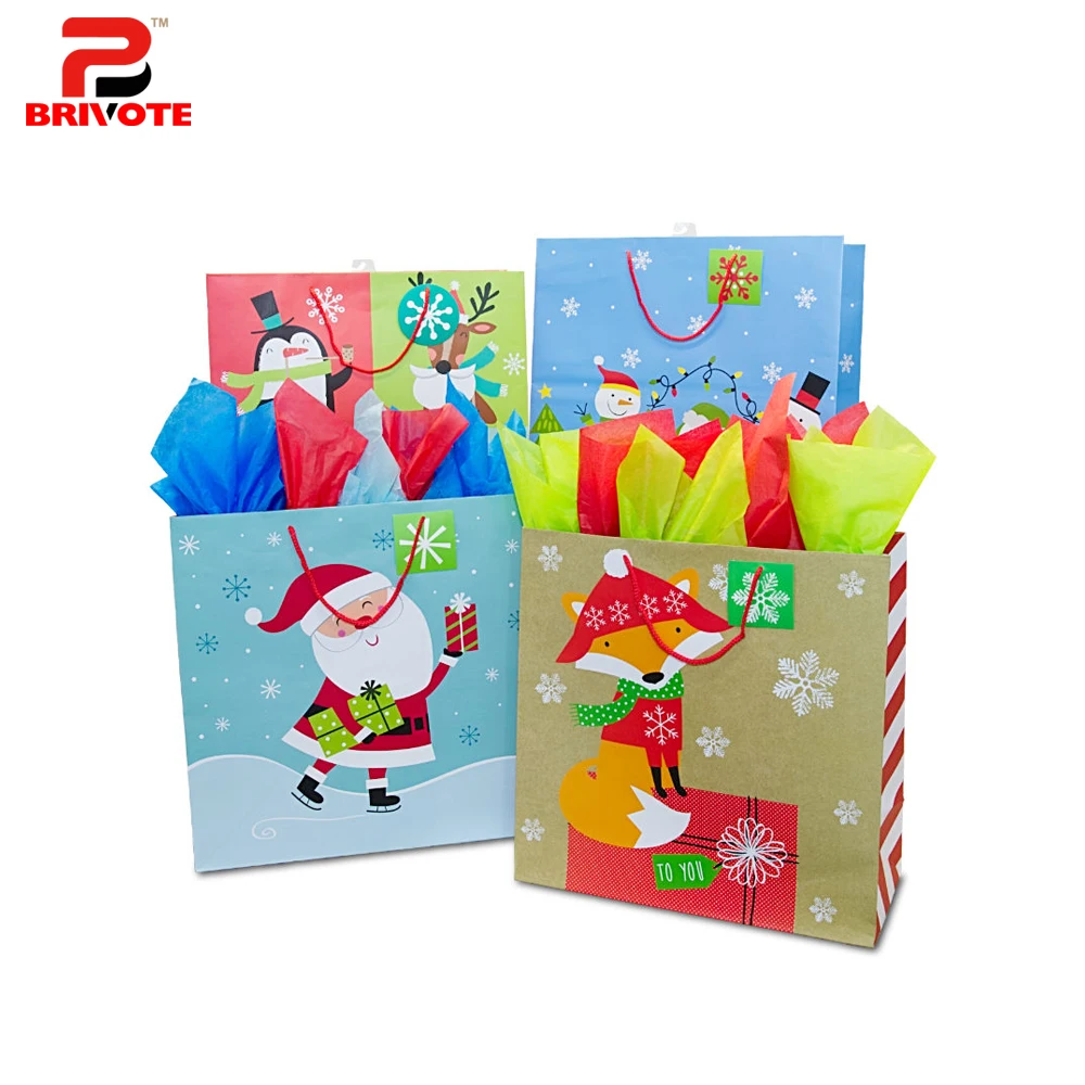 hot sale custom christmas gift paper bag