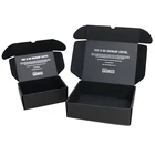 Custom Logo Black Corrugated Cardboard Post Packaging Box Shipping Postage Strong Mail Box
