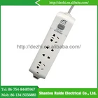 white color extension fused socket , electrical extension outlets with voltmeter