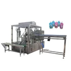 Fruit dirnk stand up pouch filling capping and labeling machine