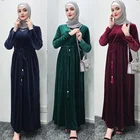 Hot Style Jilbab Ramadan Fashion Fringe Belt Simple Skirt Islamic Clothing Abaya