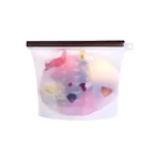 1500ML Reusable Silicone Food Storage Bag Leak Resistant Seal Food Preservation Container