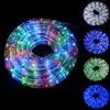 2M-18M Led Strip IP67 Waterproof Outdoor Rainbow Tube Rope Christmas Holiday Garden Fence Decoration Lights 8 mode AC220V
