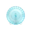 wholesale Round blue color glass wedding home hotel elegant charger plate set for cake dinnerware