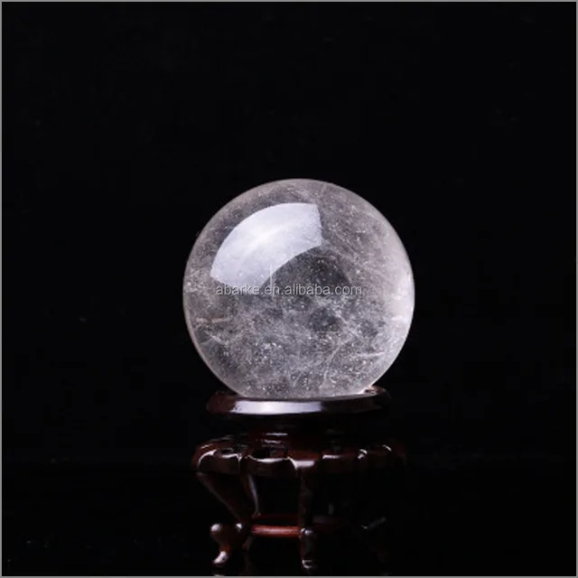 natural white clear quartz crystal ball sphere