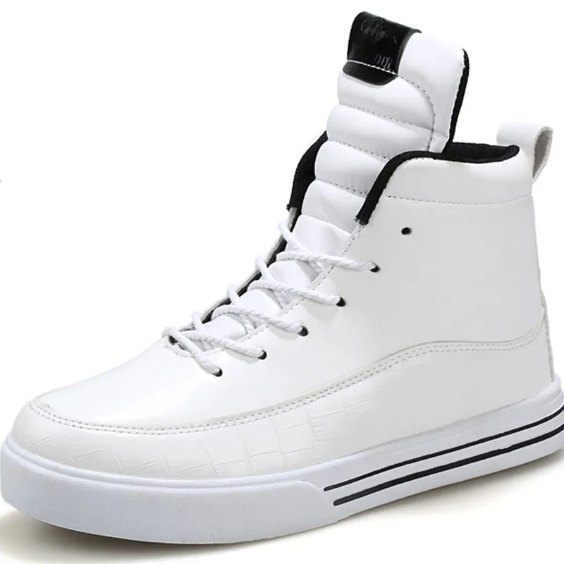 Newest 2015 Brand Of Men High top Sneakers Zapatos Hombre Massage Breathable Comfortable Shoes Spring Autumn White Black 39-44