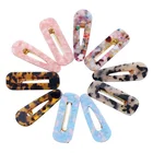 New Design Hot Sale Hollow Geometric Resin Acrylic Acetate Hair Clip Girl Hairpin Snap Hair Clips