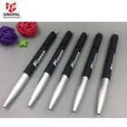 Free sample customized 0.7 mm click retractable triangle shaped ball pen for promotion