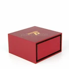 Yadao Modern custom logo red leatherette paper cover plastic jewelry gift box for packaging