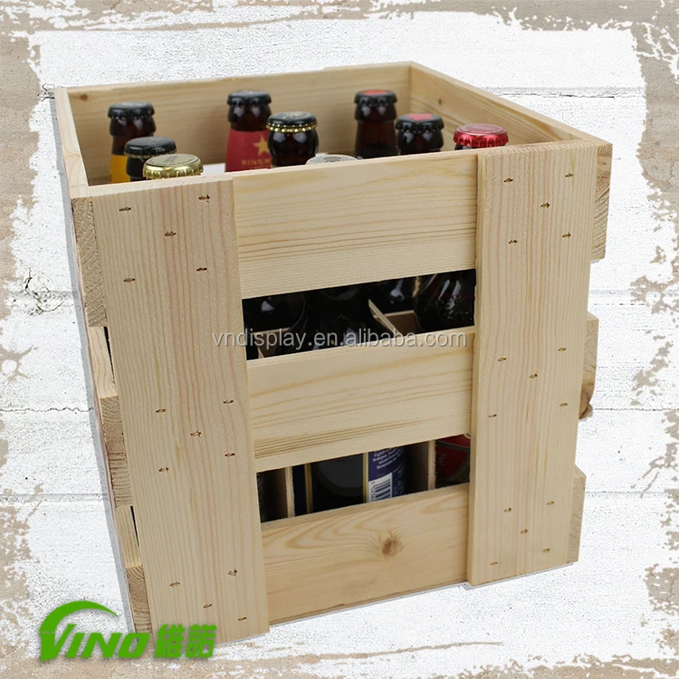 9 Bottle Beer Crate 500ml / Custom Wooden Wine Box With Dividers Buy