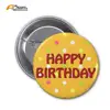 Birthday badges suits lapel pin badge security magnetic metal pin Tin button badge materials button pins