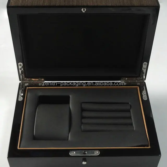 customized single wooden watch gift box covered with wenge