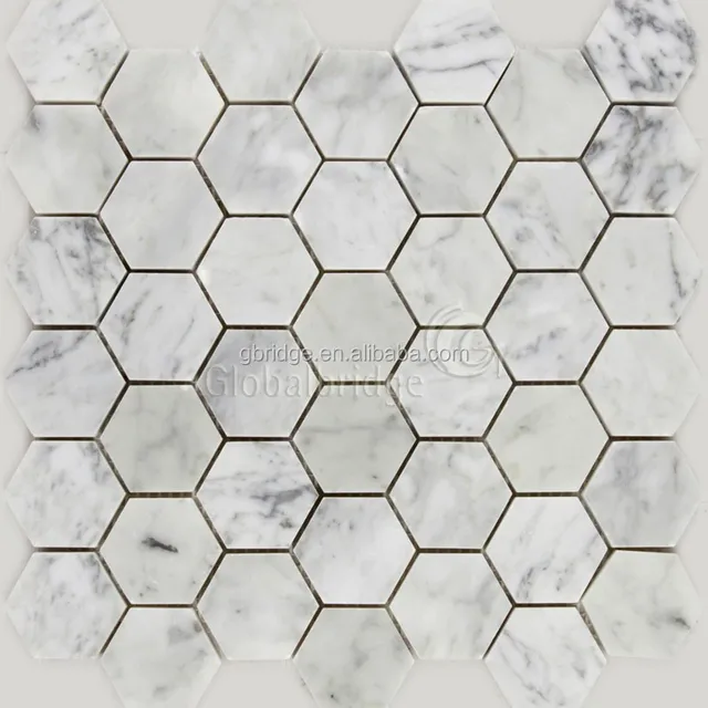 Bianco carrara mosaic stone natural marble stone mosaics for floor and wall