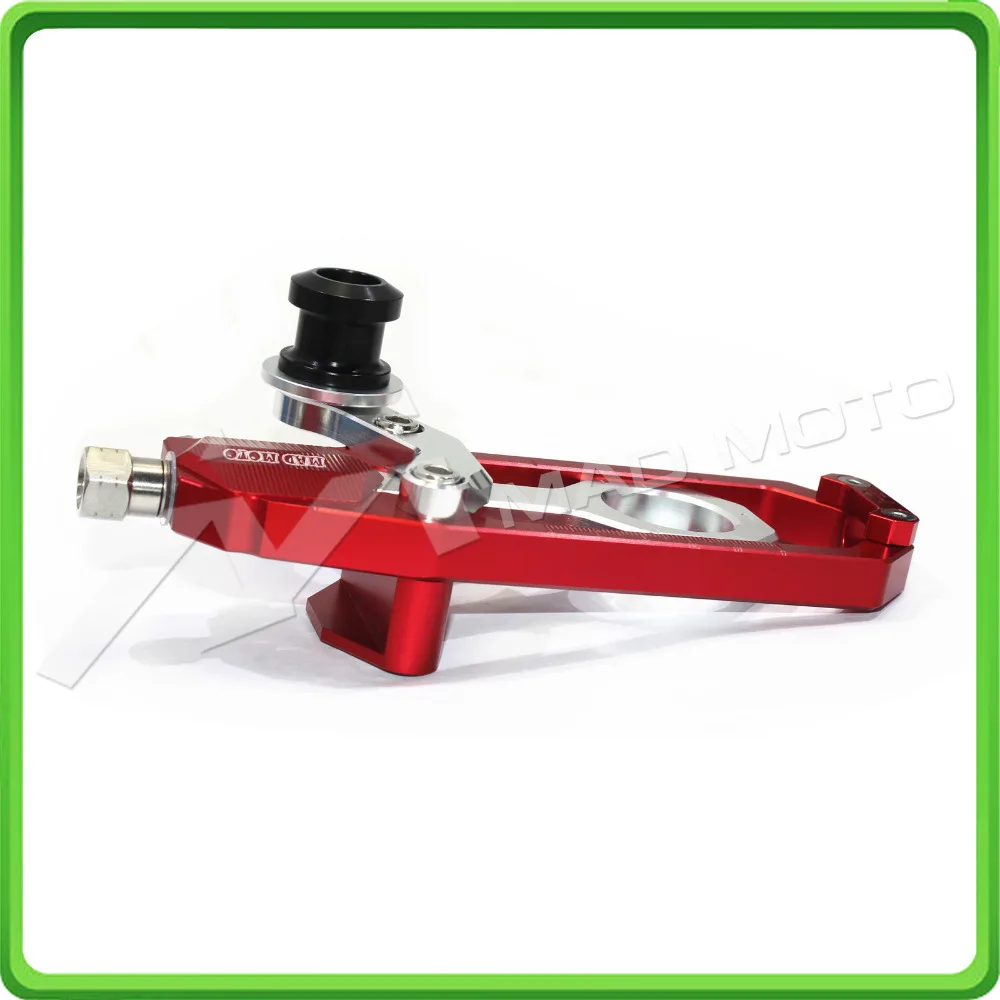 Motorcycle Chain Tensioner Adjuster with bobbins kit for Yamaha R1 YZF-R1 2007 2008 2009 2010 2011 2012 2013 2014 Red&Silver (11)