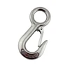 Heavy Duty Stainless Steel Large Eye Spring Latched Crane Hook