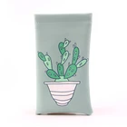 Cactus Printing Soft Sunglasses PU Pouch Glasses Pouch