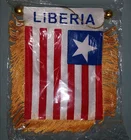 Wholesale car rearview mirror window Liberia flag Mini banner