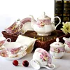 15pcs Bone porcelain coffee set coffee cups and saucers gift tea set customized acceptable