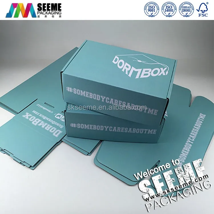 logo color printing paper packaging box corrugated cardboard