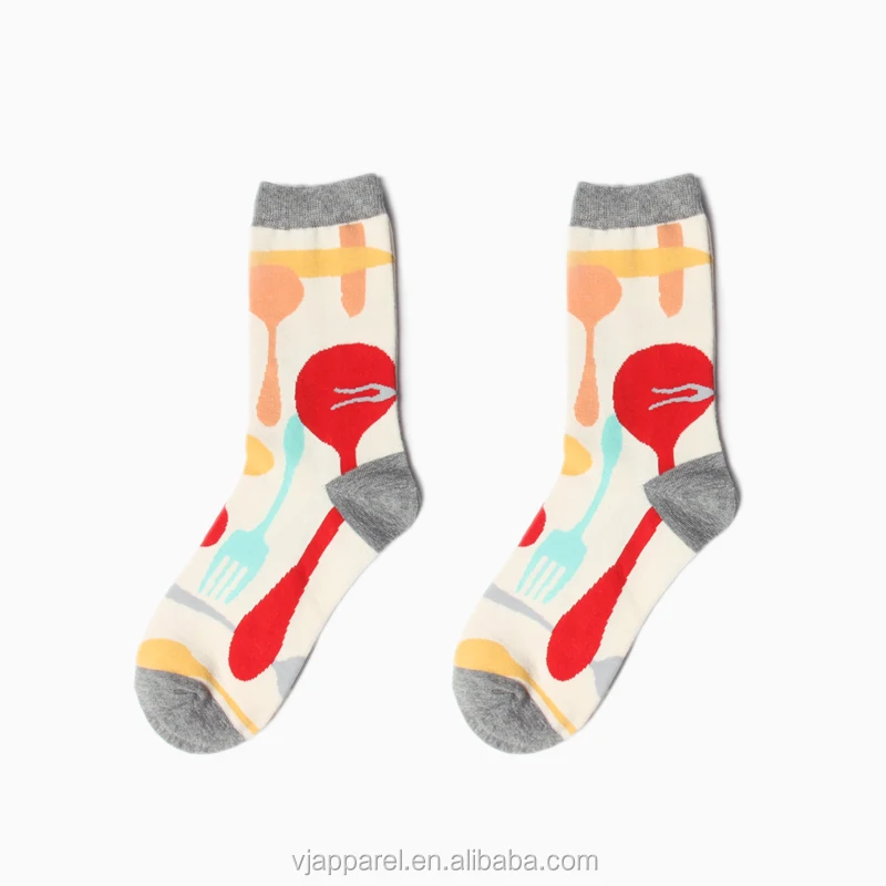 Colorful Patterned Crew Socks Men