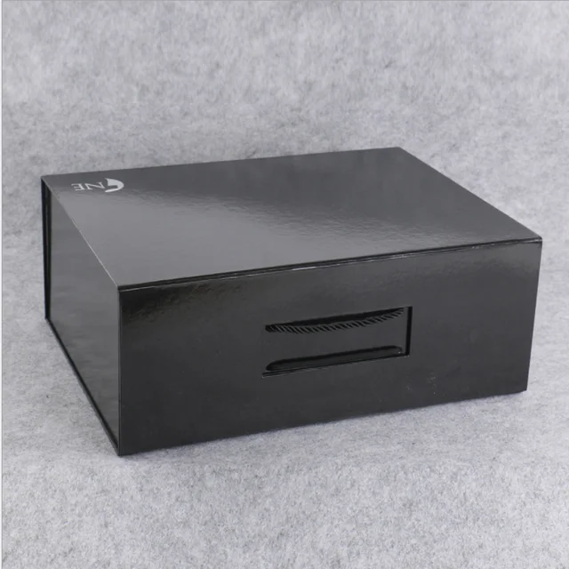 paperboard children suitcase gift black paper box with handle