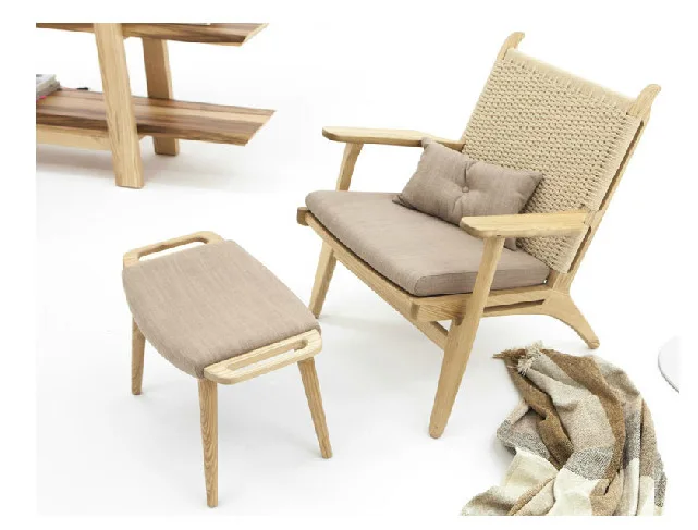 Modern simple furniture/pure solid wood leisure chair/fashion stool/arm-chairs back rest chair/European log color
