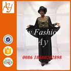 Wholesale Islamic abaya stone design black muslim long dress with hijab