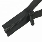 Smooth large big teeth open ended plastic waterproof zipper #8