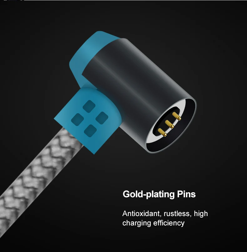 2019 NEW 360 Degree Auto Connect Rotation Charging USB Magnet Braided Round Magnetic Cable For Samsung s7 s8 - ANKUX.COM