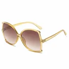 Women Fashion Clear PC Frame Stock Fishtail Shape Vintage Female Adult Shades Sunglasses