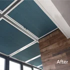 Skylight antiflaming pvc blinds automatic dual blackout honeycomb blind shade