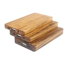 CAFERRIA 5V/1A Li polymer battery bamboo powerbank wood power bank 4000mah