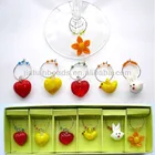 Wholesale cheap murano Easter decoration glass wine charms