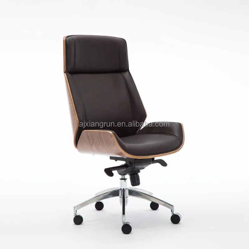 ANJI современный bentwood офисное кресло поворотный компьютерный кожаный офисный стул