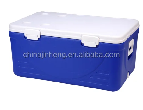 Deep plastic ice cooler box