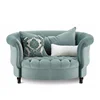 French furniture sofa chair single with velvet fabric/round velvet sofa