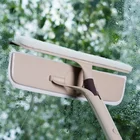 Detachable microfiber & Scrubber & Squeegee 3 in 1 easy comfortable window cleaner
