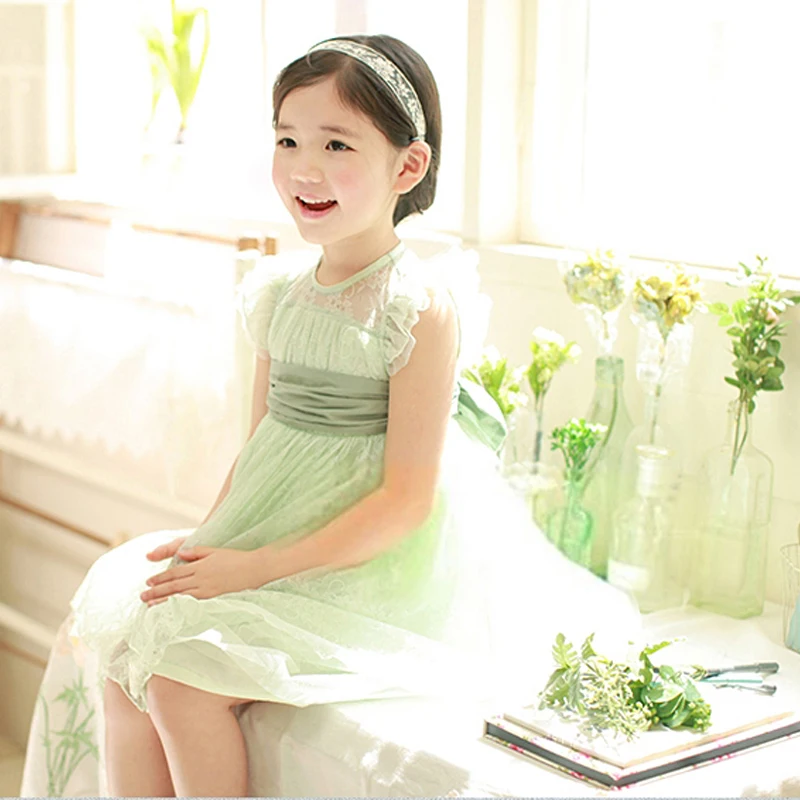 Wholesale High Quality Summer Cute Pretty Princess Dress, Kids Clothes Weeding Dress,Flower Little Girl Party Ball Gown dress