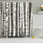 QJMAX Customized Polyester Hookless Shower Curtain