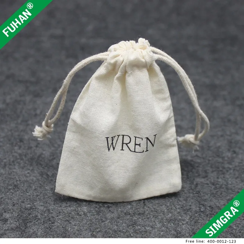 custom pure blue organza drawstring bag for jewelry and candy