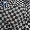 wholesale Jacquard black white silk plaid checkers Fabrics Kilo for Garment