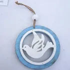 Easter hollow shape wood small craft for hanging or decoration