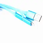 Top Quality Flat Mobile Phone 2in1 USB Charger Data Cable
