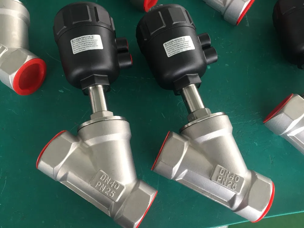 2 way piston operated angle seat valve steam valve