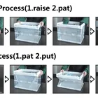Container Collapsible Container 36x26x28.5cm Solid Box Style Clear Color 15kg Plastic Collapsible Container