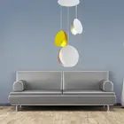 Pendant Lights Modern Designer Matt White and Yellow Finished Home Chandelier Light