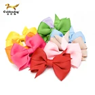 Hot sale kids hair decorative 3'' grosgrain ribbon bow with clip