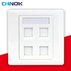 cat6 rj45 wall mounted 86 fnetwork face plate 4 port